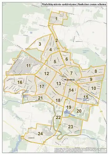 Jūsų gyvenamoji vieta pagal Mažeikių miesto suskirstymo funkcinę zoną (nurodyti zonos numerį, jeigu jos nėra nurodykite gyvenamosios vietos pavadinimą)