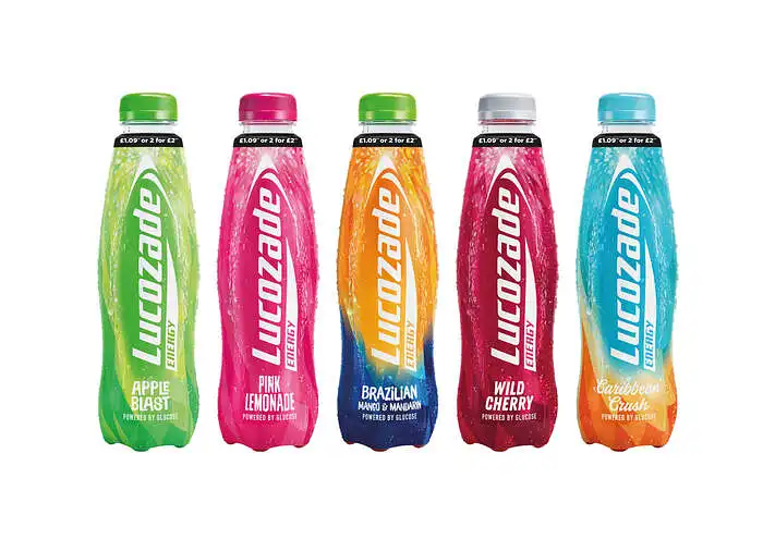 15. Įvertinkite "Lucozade Energy" pakuotę.