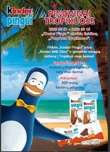 Kaip Jums atrodo, kuo yra patraukli mažam batonėlio „Kinder Pingui” reklama spaudoje? (Galimi keli atsakymų variantai)