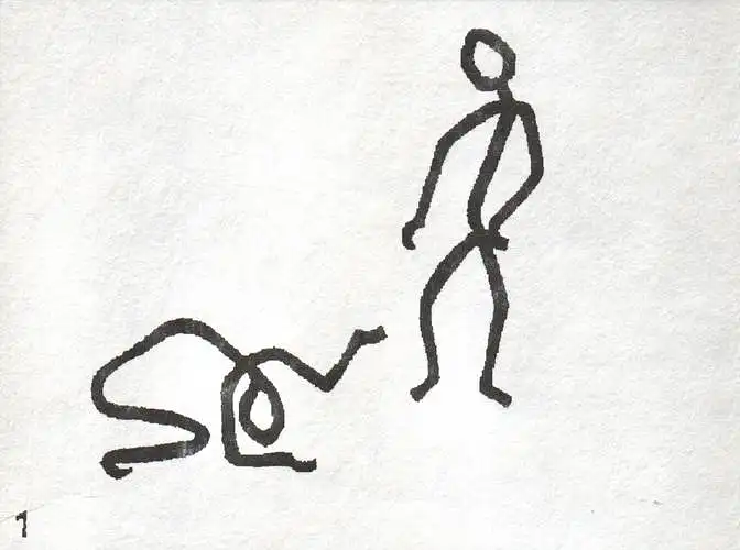 Kas vyksta paveikslėlyje, Jūsų nuomone, esamuoju momentu? Kas tie žmonės? Apie ką šie žmonės galvoja ir ką jaučia? Kas lėmė šią situaciją  ir kaip ji pasibaigs?