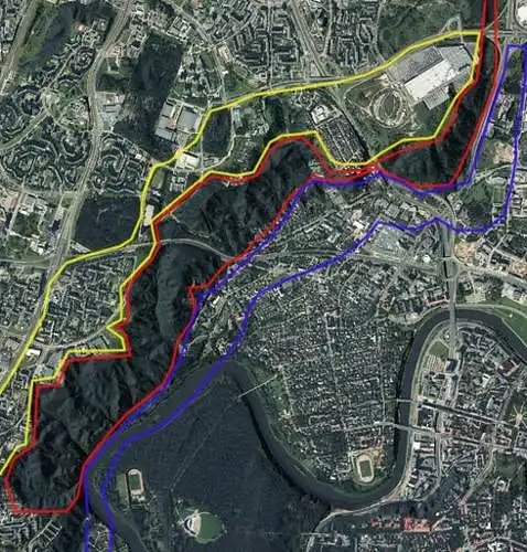 ip manote, kuria spalva pažymėtos teritorijos sudaro šlaito struktūrą? (galimi keli pasirinkimo variantai)
