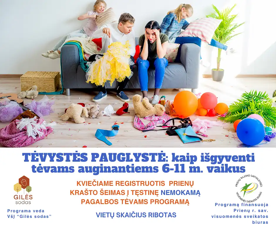 REGISTRACIJA į programą tėvams auginantiems  iki 11 m. vaikus.