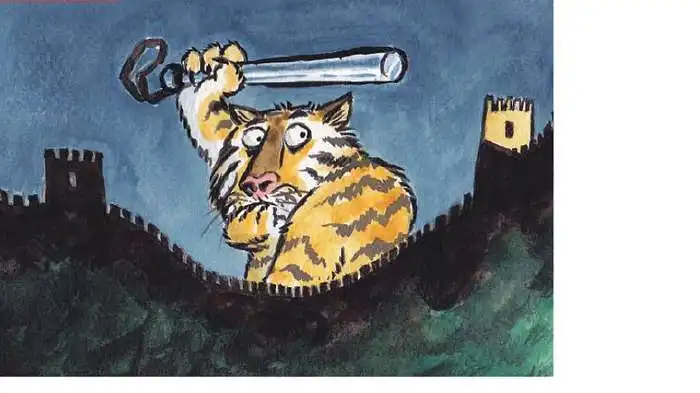 What symbols can you identify in this cartoon, what might they refer to ? / Kokius simbolius pastebite šiame paveikslėlyje, ką jie galėtų reikšti ?