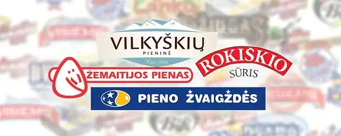 Pieno produktų prekės ženklai Lietuvoje.