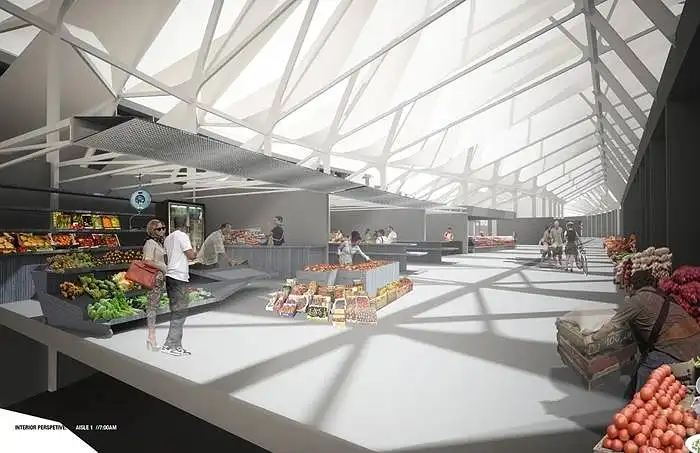 Miesto turgus. Vilniaus miesto centrinio pašto vidinių erdvių modernizavimo projektas