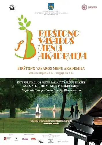 BIRŠTONO VASAROS MENŲ AKADEMIJA 2013. DALYVIO ANKETA // BIRŠTONAS SUMMER ARTS ACADEMY 2013: PARTICIPANT’S QUESTIONAIRE 