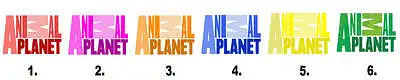 Kokios, Jūsų manymu, spalvos logotipas yra tinkamiausias pažintiniam televizijos kanalui apie gyvūnus "Animal planet" ?