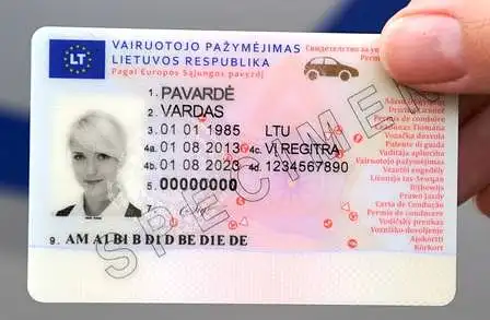 Vairuotojo pažymėjimas