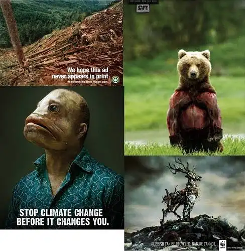 9. Ar žemiau parodytos reklamos yra pakankamai įtaigios, kad pakeistų Jūsų asmeninę nuomonę apie aplinkosaugos svarbą?