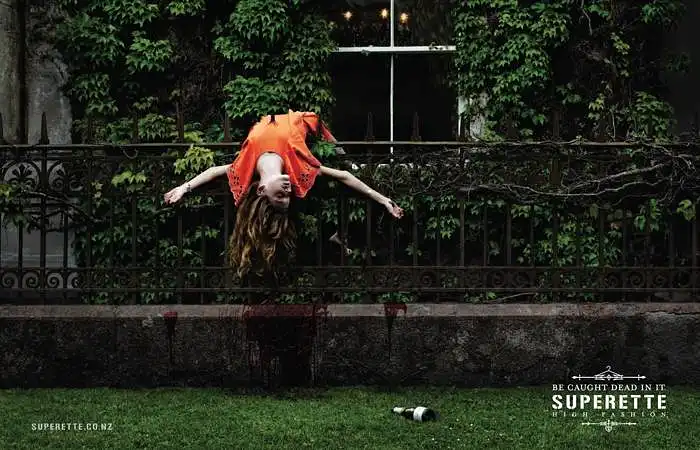 Pažiūrėkite į šitą Superette vyriškų ir moteriškų stilingų drabužių ir aksesuarų platintojo reklamą ir atsakykite į toliau pateiktus klausimus.