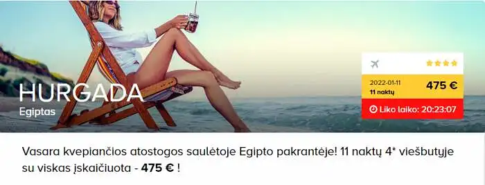 Kas labiausiai patraukia dėmesį pamačius šį pasiūlymą?