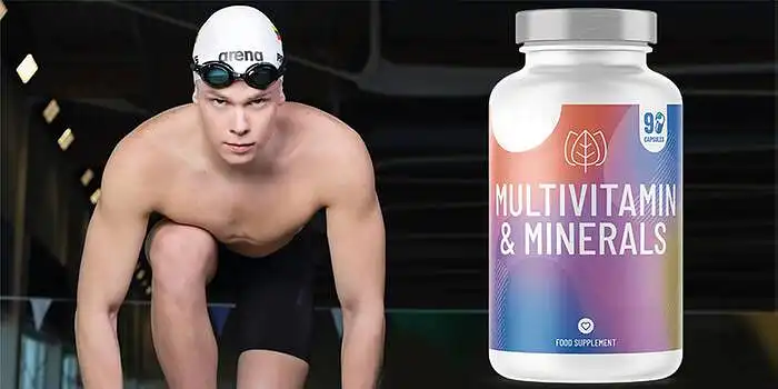 Žemiau pateiktame paveiksle – sportininkas Danas Rupšys reklamuoja vitaminus. Po paveikslu yra pateikta visa eilė apibūdinimų, kurių pagalba norime sužinoti Jūsų nuomonę apie pateiktą sportininką. Prašome pasirinkti skaičių, kuris geriausiai atspindėtų Jūsų nuomonę, kai 1 atspindi atsakymą kairėje, o 7 – dešinėje: 