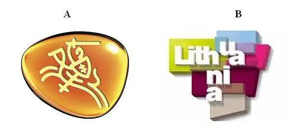 6. Pateikite savo nuomonę apie logotipus įvertindami juos nuo 1 (labai prastas) iki 10 (labai geras)