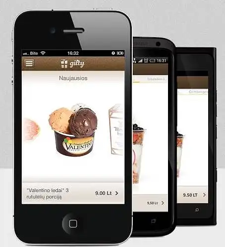 Mobilioji 'gifty' programėlė
