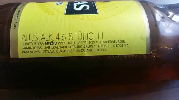 8. Ar pirkdami alų atsižvelgiate į sudedamąsias dalis (užrasą ant etiketės)