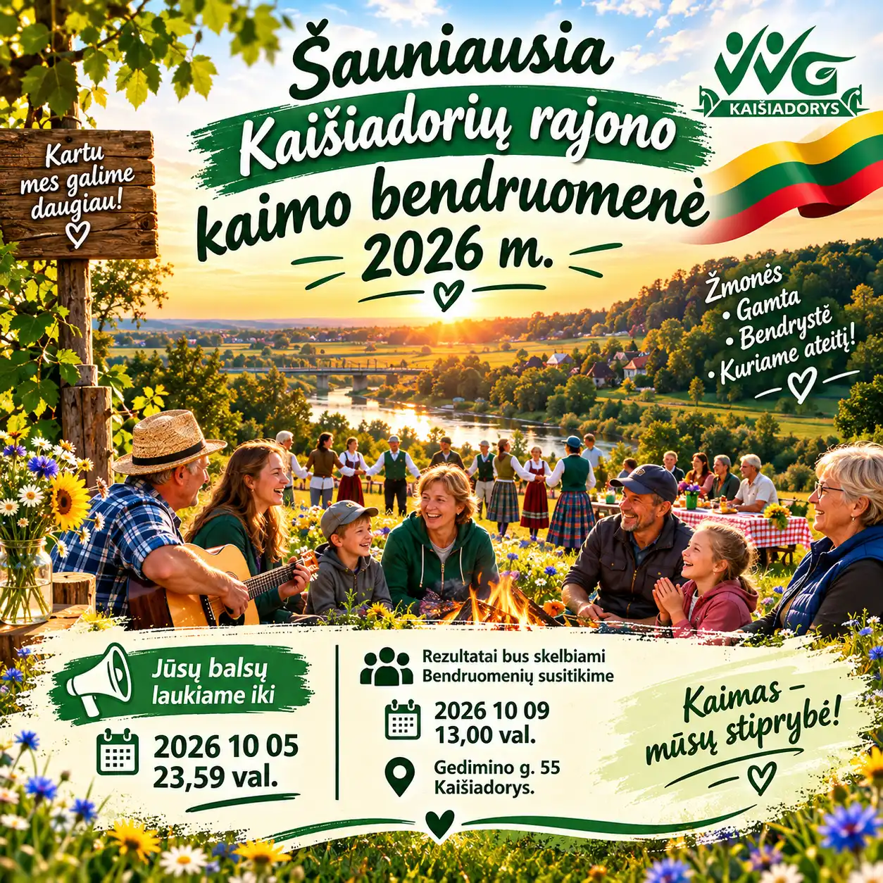 KONKURSAS  - ŠAUNIAUSIA 2026 METŲ KAIŠIADORIŲ RAJONO KAIMO BENDRUOMENĖ