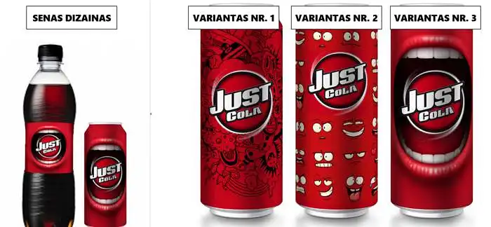 Naujas JUST COLA dizainas