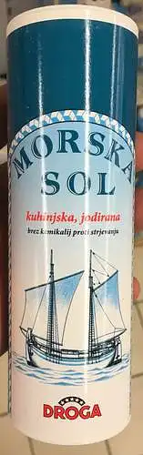 Smulki joduota jūros druska MORSKA SOL 250G (su dozatorium) 