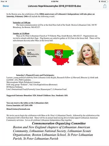 Lietuvos Nepriklausomybes šventė Klube/ Lithuanian independence celebration in the Lit.Club 