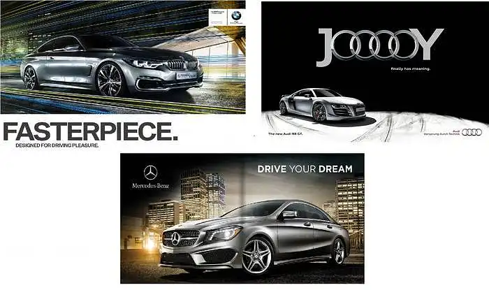 Kuri iš prekinių ženklų reklamų Jums labiausiai atskleidžia vairavimo malonumo idėją?