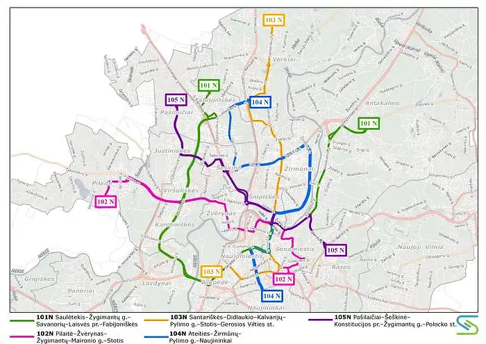 Vilniaus miesto naktiniai autobusai