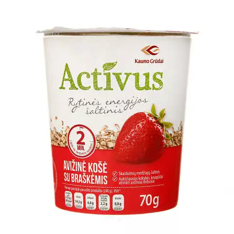 Ar teko girdėti/pirkti „Activus“ greitai paruošiamas košės?