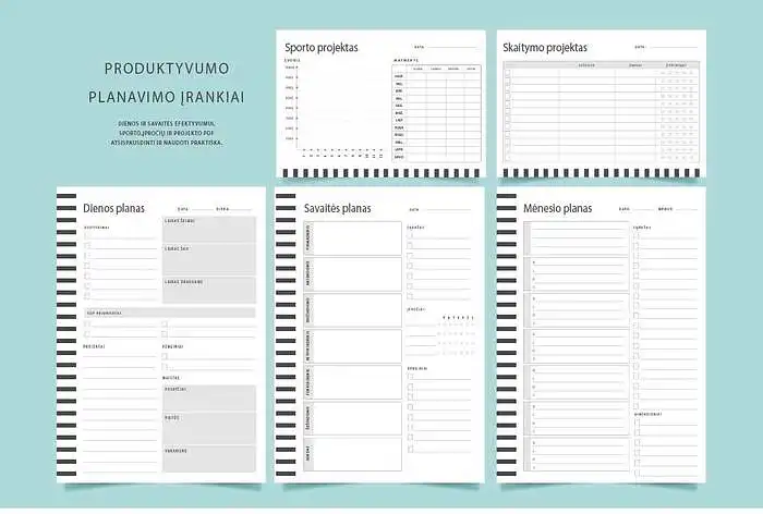 Ar domintų asmeninio tobulėjimo įrankiai (knyga-dienoraštis, audio praktikos, video paskaita ir t.t.)?