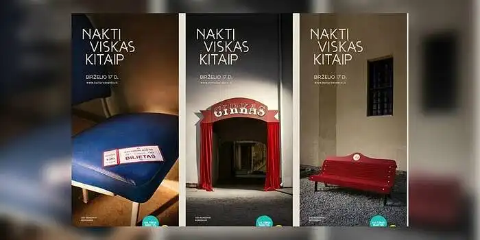 Tekstinė informacija plakatuose yra: