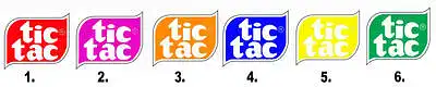 Kokios, Jūsų manymu, spalvos logotipas yra tinkamiausias mėtinėms pastiliėms "Tic Tac" ?