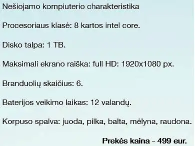 Prekės aprašymas
