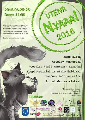 Cosplay festivalio "Nyaaa! 2016"  plakatas .... / A Poster of the cosplay festival "Nyaaa! 2016" ...