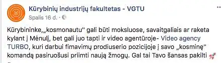 KIF Facebook pranešimų tonas 
