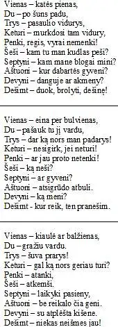 Kaip manote, tai lietuvių liaudies ar konkretaus autoriaus kūrinys?