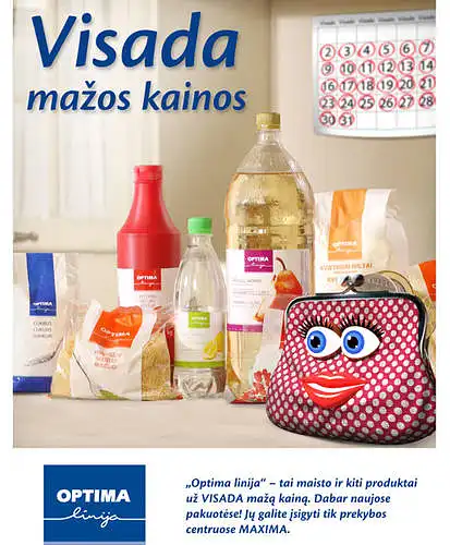 Ar matėte "MAXIMA" prekės ženklo "Optima linija" reklamą?