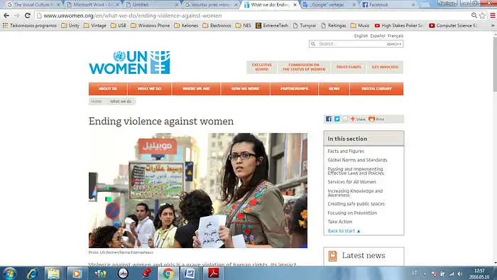 Ar kada anksčiau lankėtės  tinklapyje "www.unwomen.org"?