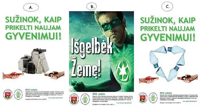 Kuri iš šių reklamų Jums patrauklesnė?