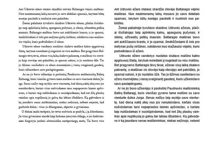 Kaip manote, ar padidintas interlinijažas (tarpai tarp eilučių), palengvina skaitomumą? 