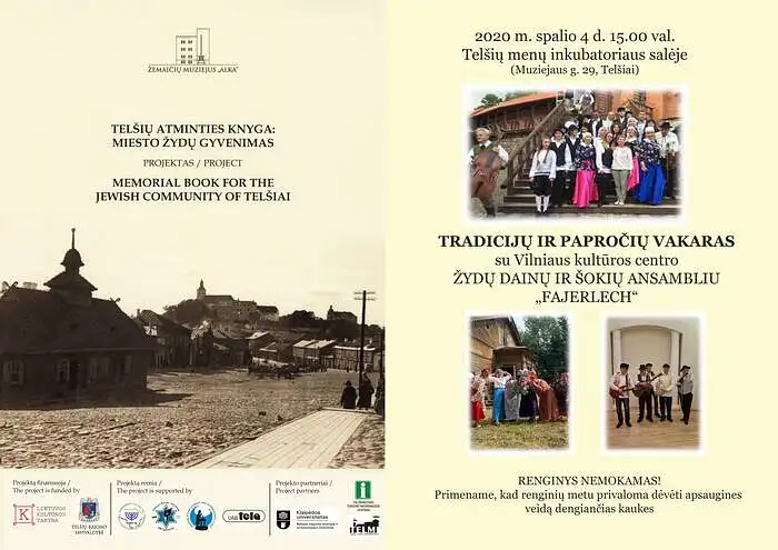 Tradicijų ir papročių vakaras su Vilniaus kultūros centro žydų dainų ir šokių ansambliu „Fajerlech“