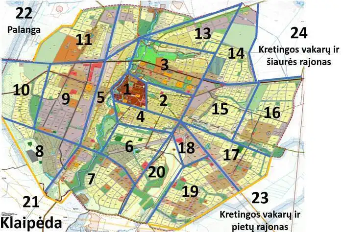 21. Prašome pasirinkti kelionės asmeniniais tikslais (pvz. į gydymo įstaigą, sodą, kapines, grožio saloną) pabaigos adresą/funkcinės zonos numerį.