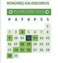 Ar būtų reikalingas renginių kalendorius svetainėje?