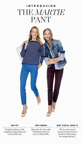 Pateiktoje skalėje įvertinkite J. Crew reklaminės kampanijos patrauklumą.  