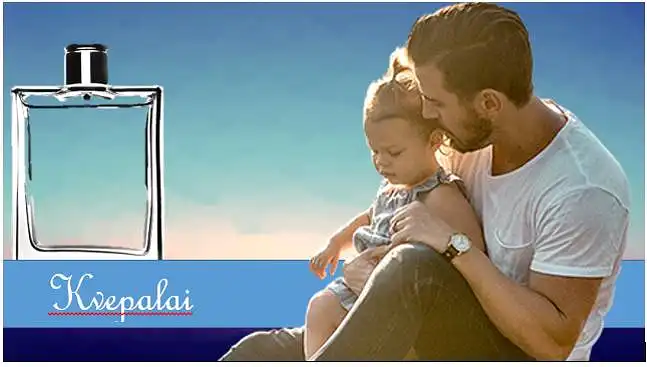 2.3.	Žemiau matote reklamą, reklamuojančia kvepalus. Įdėmiai įsižiūrėkite į žmogų atvaizduotą joje. Kokias savybes galėtumėte jam priskirti. Pažymėkite nuo 1 iki 7 (1 – labai nebūdinga, 7 labai būdinga)