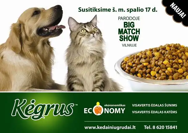 AB "Kėdainių grūdai" ėdalas šunims ir katėms "Kėgrus"