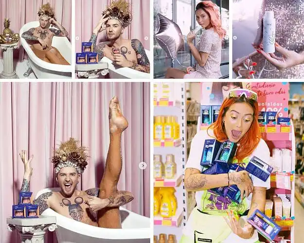 9. Ar jums teko pastebėti „Kilig“ prekinio ženklo reklamą Naglio Bieranco ar Karolinos Meschino pranešimuose socialiniuose tinkluose? (Nuotraukos pateiktos žemiau)