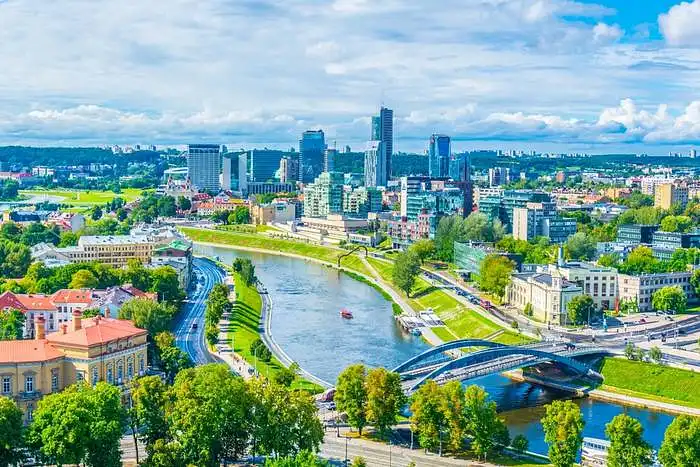 Vilnius (the biggest city and the capital of Lithuania)