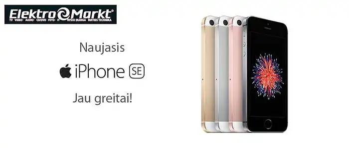 Sužinok ir įsigyk pirmas! Jau greitai Apple iPhone SE Elektromarkt!