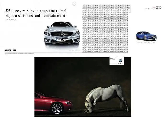 Kuri iš prekinių ženklų reklamų Jums atrodo labiausiai atskleidžianti automobilio galią?