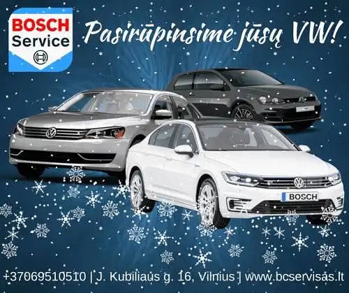 Autoservisas BOSCH (J. Kubiliaus g. 16) klausia: kuris VW automobilių remontas reikalingiausias? 