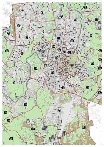 Kuriame Vilniaus mikrorajone gyvenate? Nurodykite paveikslėlyje pateiktą numerį.