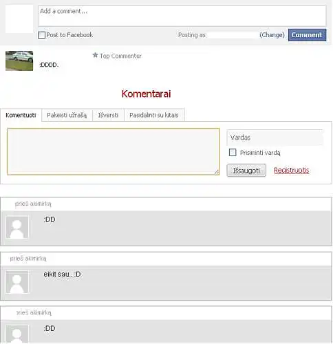 Ką Jūs manote apie tokį komentavimą po nuotaukomis, frazėmis..?